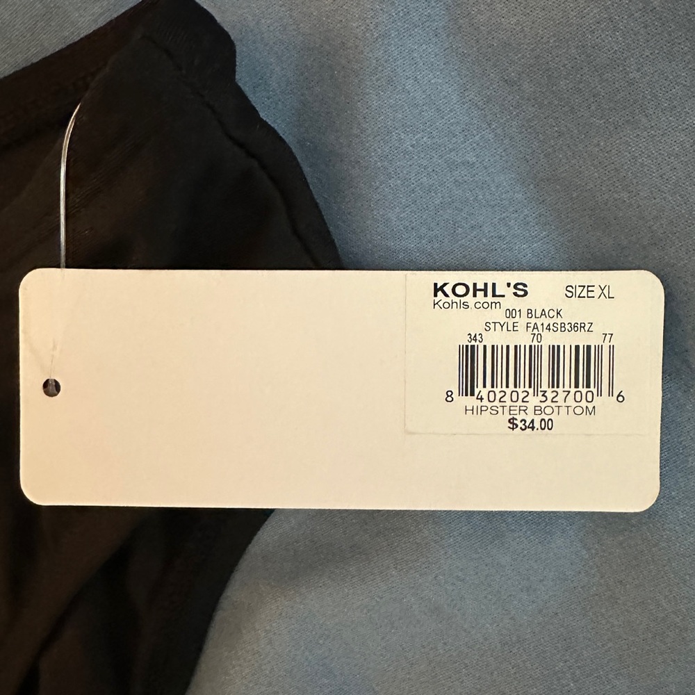 *NWT* Freshwater | Hipster Swim Bottoms | Black | Size XL - Picture 5 of 7